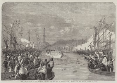 The War, Arrival of the Emperor Napoleon at the Port of Genoa by Richard Principal Leitch